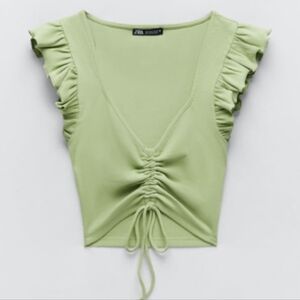 Zara women's ribbed cropped top